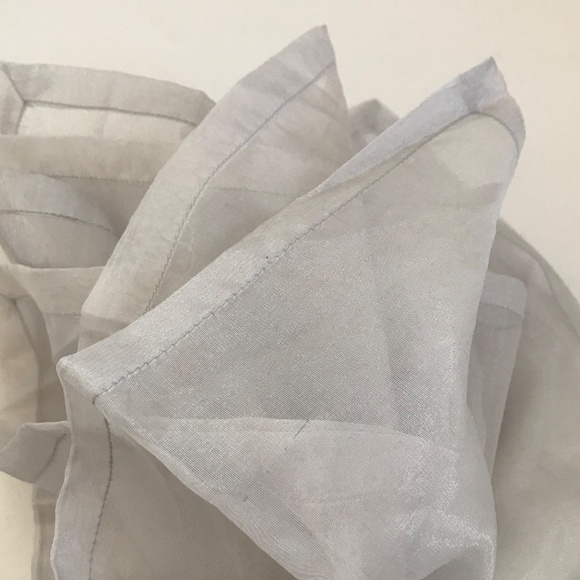 PIER 1 Napkins Sheer Silver Gray  Set of 8 - Picture 3 of 12